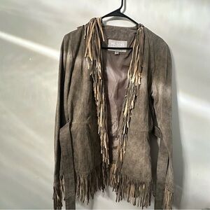 Wilsons Leather Maxima Rodeo Western Suede Fringe Cowboy Boho Festival Jacket S